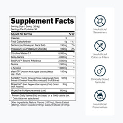 Transparent Labs Stim-Free Pre-Workout glass with powder mixed