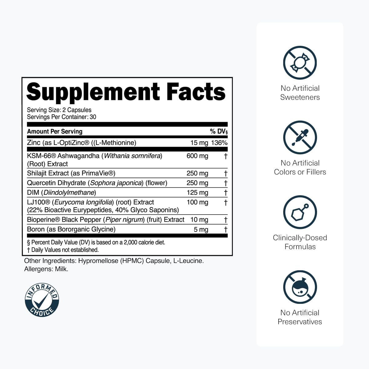 Transparent Labs Vitality ashwagandha and KSM-66 capsules for stress support.