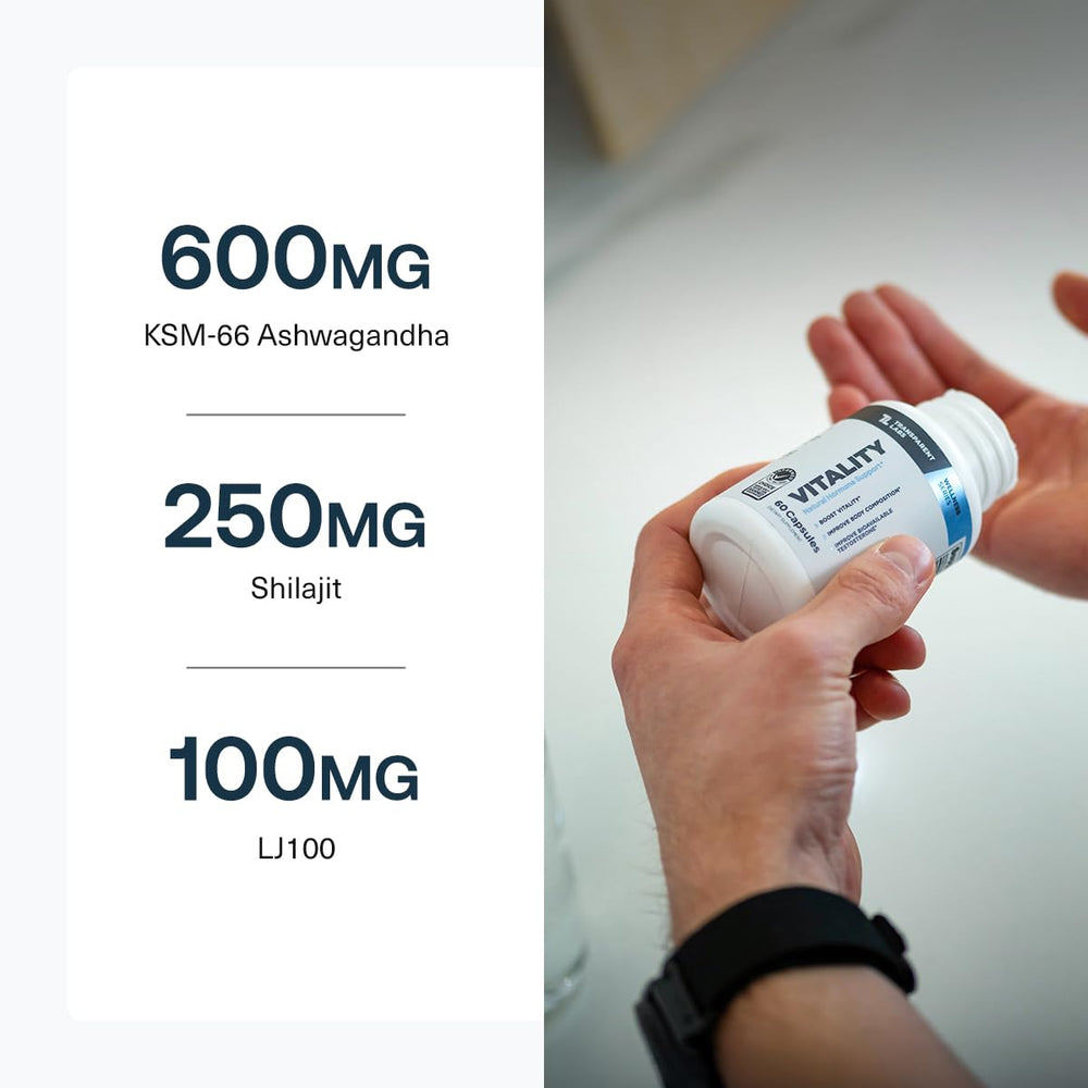 Transparent Labs Vitality quercetin close-up for antioxidant support.