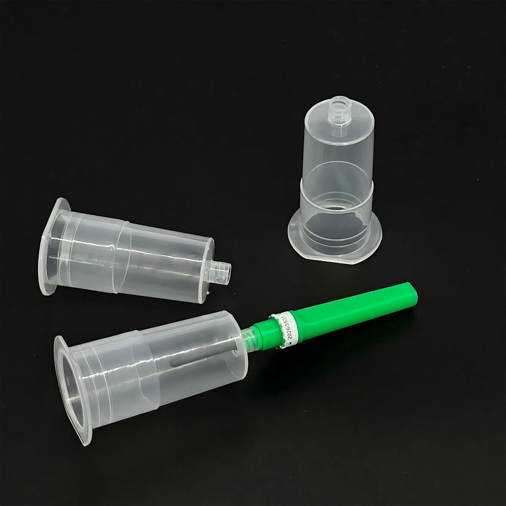 Transparent Needle Holder 50pcs side view for realistic needle insertion practice