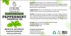 TRATAK ORGANICS Peppermint Oil suitable for hair care and cleansing routines.