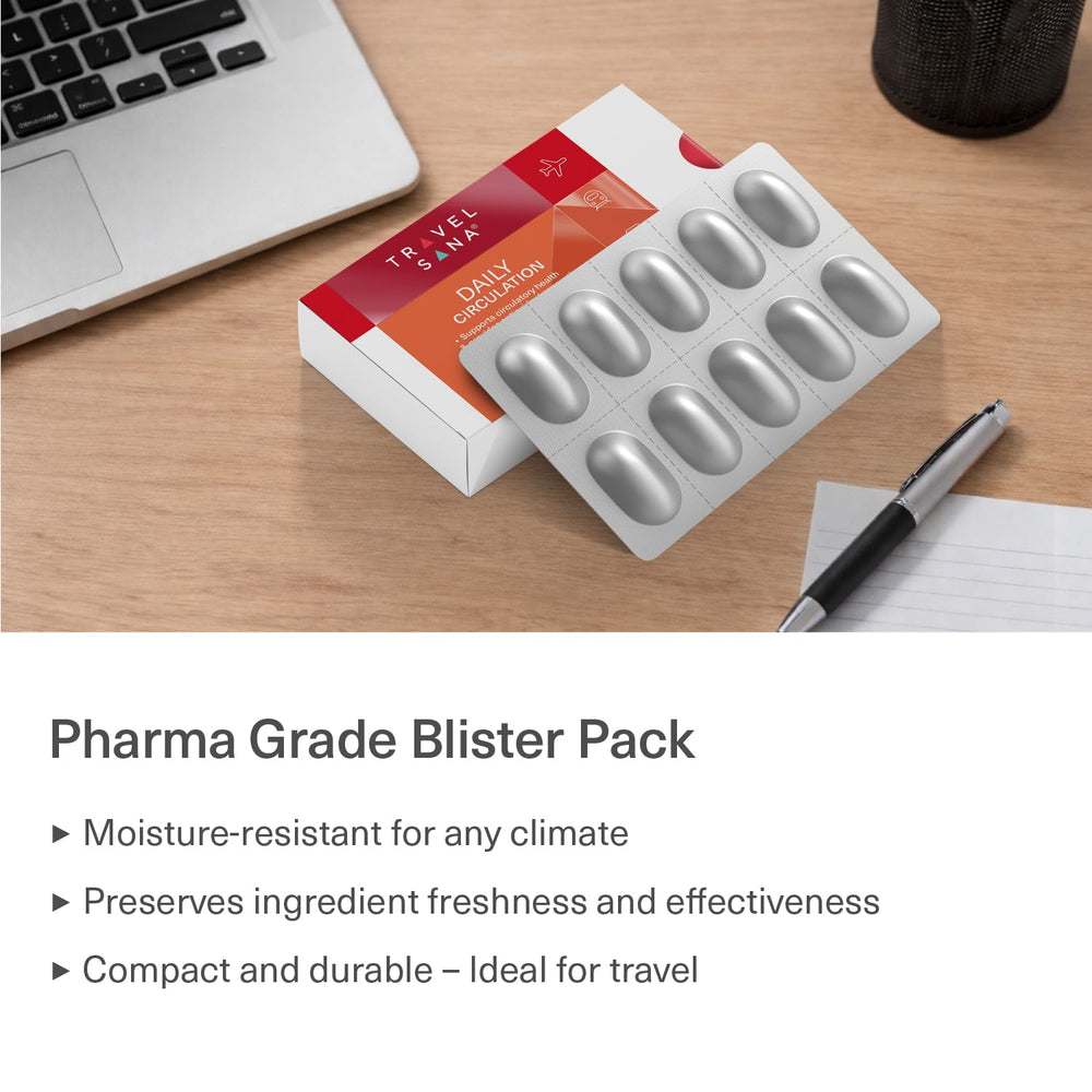 TRAVELSANA Daily Circulation capsule pour demonstrating easy daily use