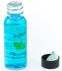 Travel Well alcohol-free mint mouthwash supports quick daily hygiene.