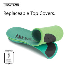Tread Labs Ramble four arch heights illustrated for customized comfort.