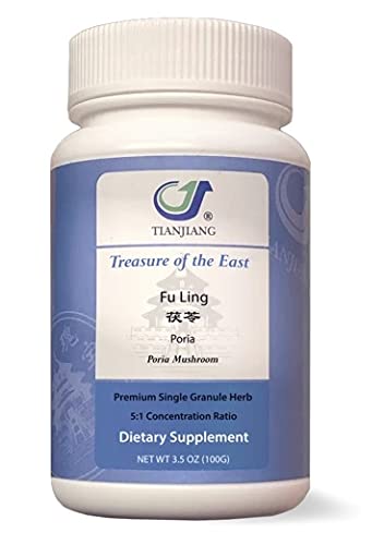Treasure of the East Poria Fu Ling granules packaging for convenient daily herbal use.