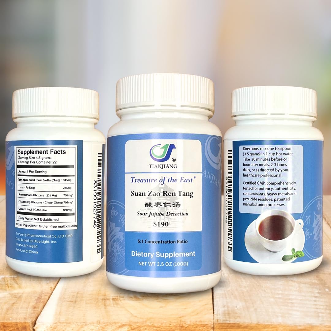 Treasure of the East Suan Zao Ren Tang 5:1 granules tub for quick preparation.