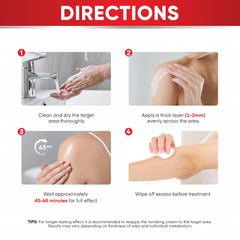 User applying the cream to external skin areas during daily routine.