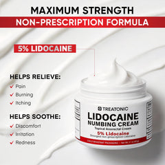 Close-up of Treatonic cream application delivering localized numbness.