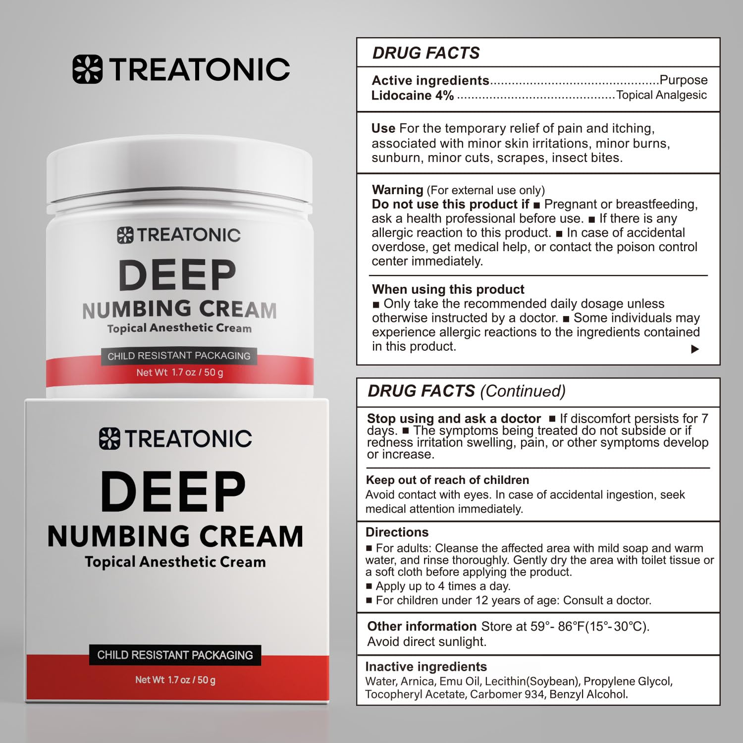 Treatonic usage guide showing cleaning the area before applying.