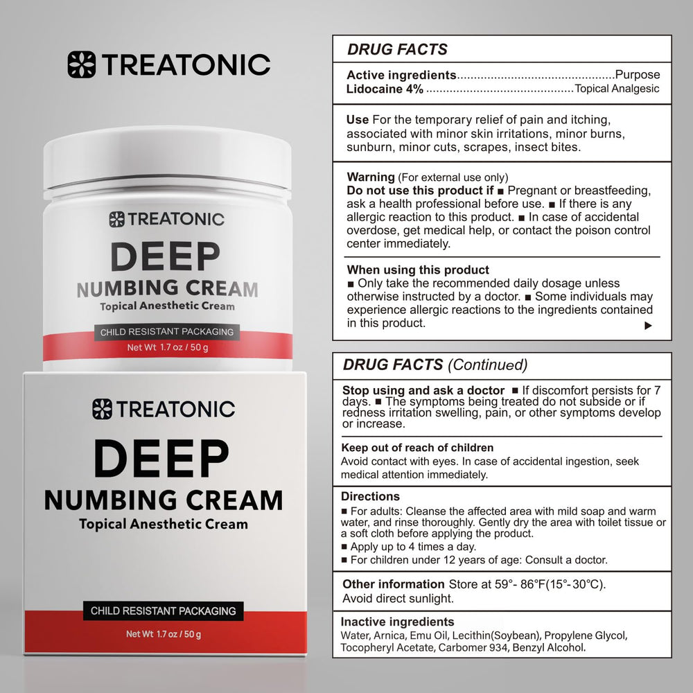 Treatonic usage guide showing cleaning the area before applying.