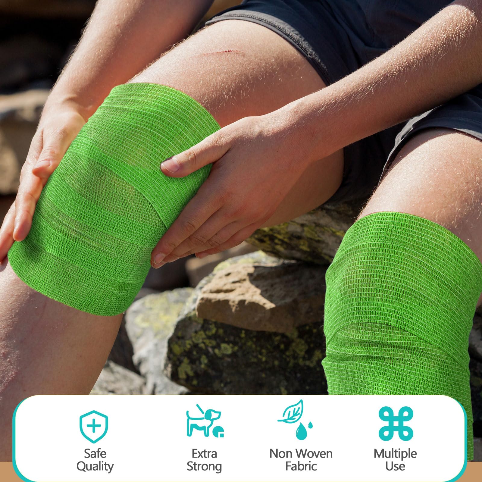 Treela bandage wrap yellow roll is easy to tear and apply.