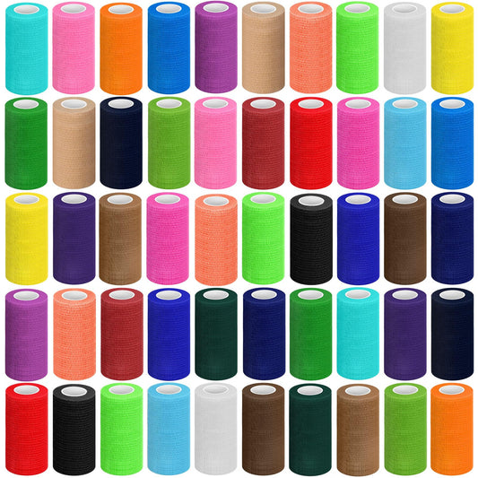 Treela self-adherent wrap bulk two-tone rolls for versatile wrap coverage
