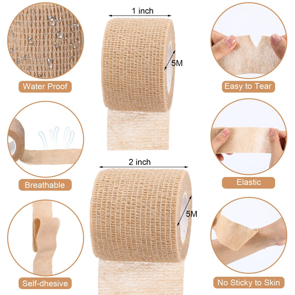 Treela cohesive bandage 2in 5yd nude; versatile wrap for larger joints and protection.