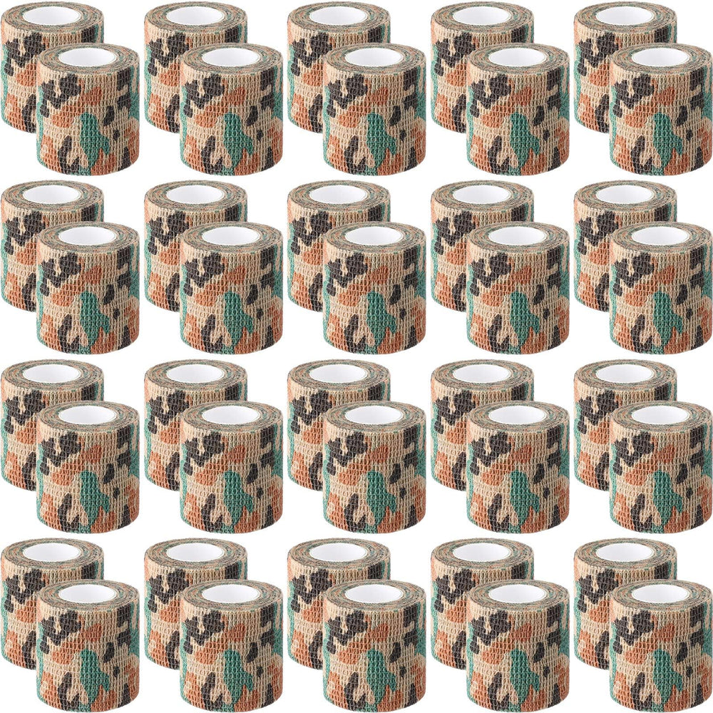 Treela green camo bandage roll close-up, breathable self-adhesive wrap for comfortable use