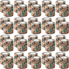 Treela green camo bandage roll close-up, breathable self-adhesive wrap for comfortable use