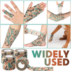 Treela hand tearing the bandage by hand, demonstrating easy tearability