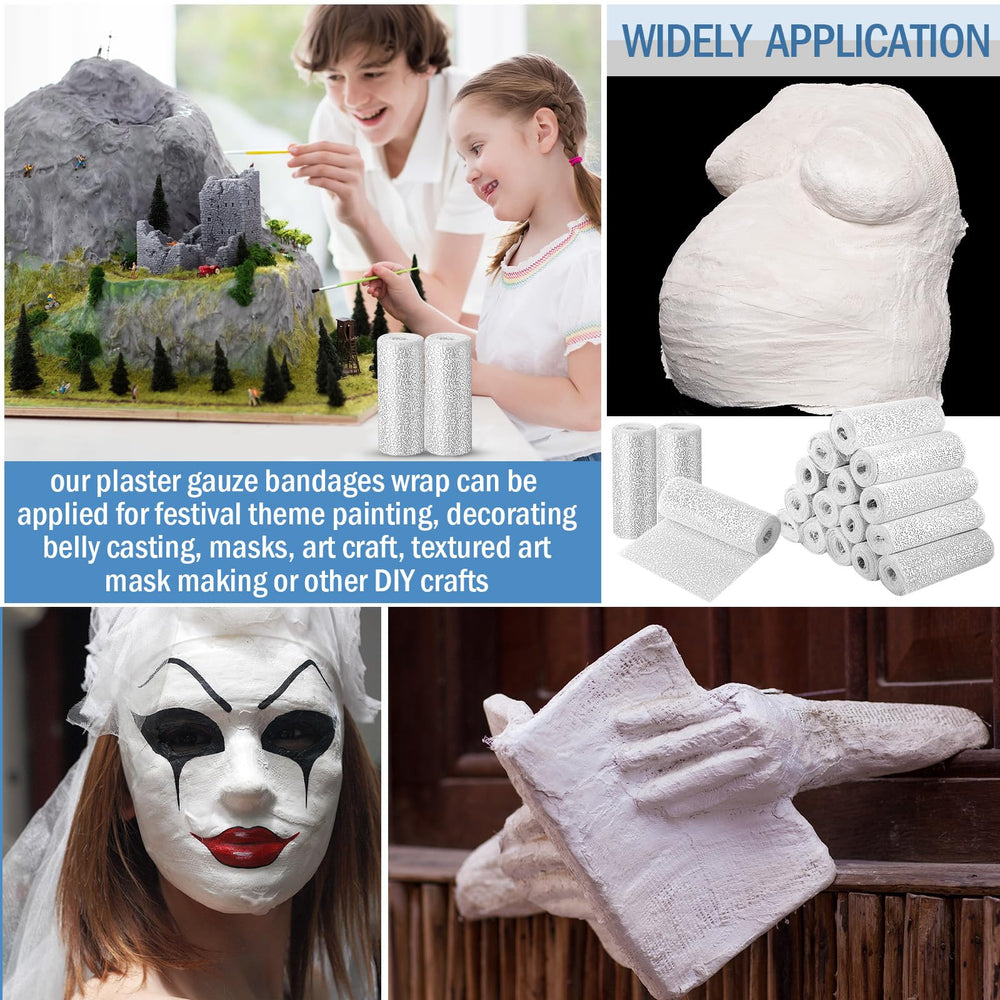 Treela plaster cloth roll ideal for belly casts and body art projects.