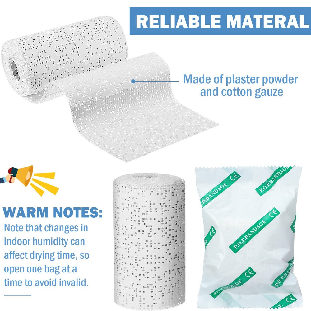 Treela plaster cloth roll cutting demonstrates easy sizing for projects.