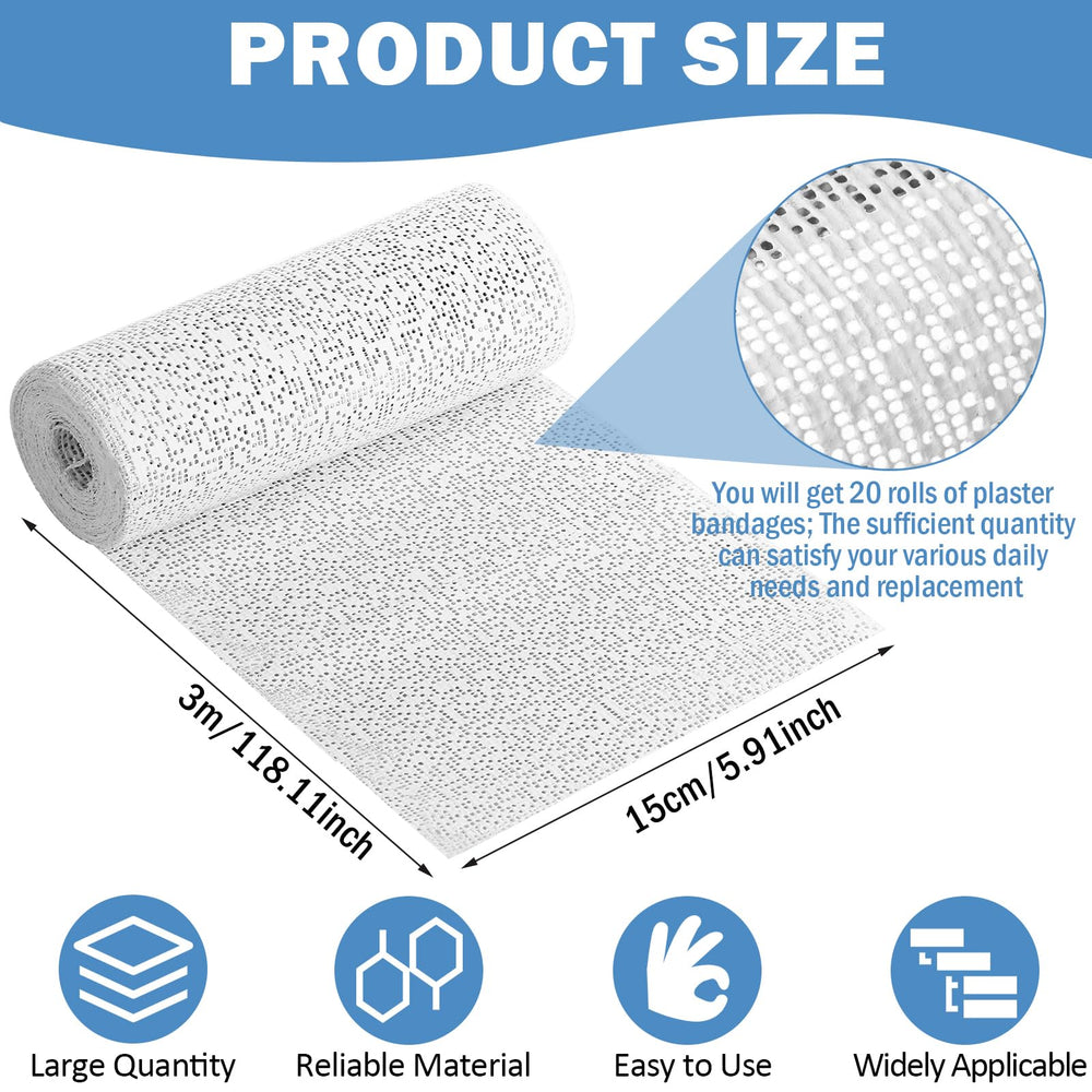 Treela plaster cloth roll soaked in water activates for firm, quick-dry molding.