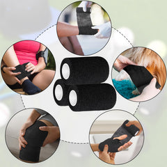 Treela self-adhering wrap sticks to itself, not skin or hair