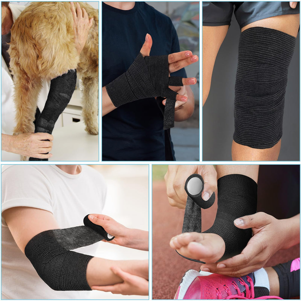 Treela self-adhering wrap demonstrates gentle removal without pulling hair or skin.