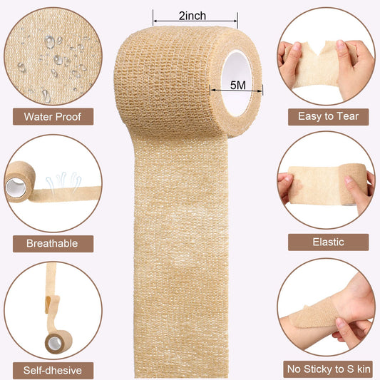Treela self-adhesive breathable bandage fabric for easy, no-pin application.