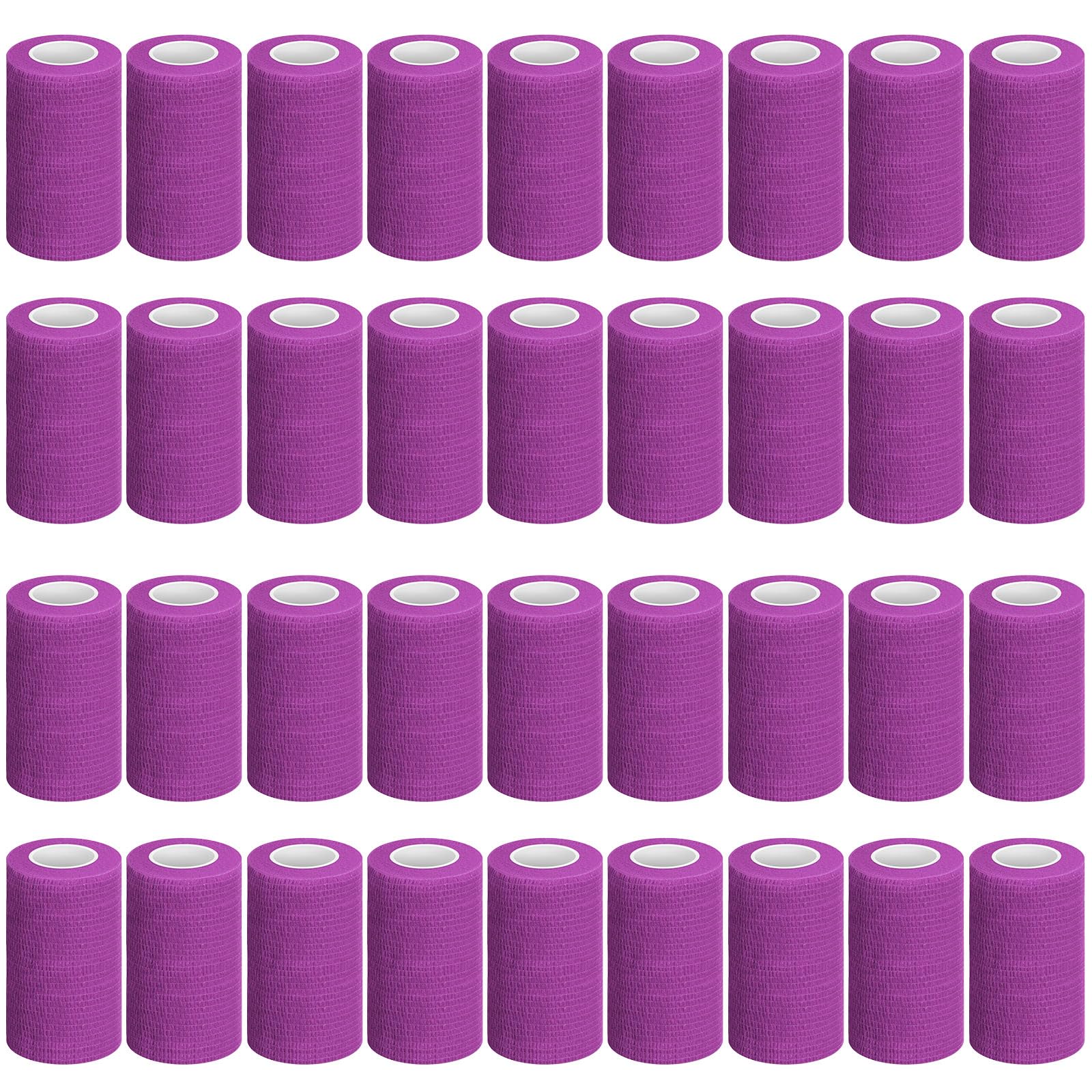 Treela self-adhesive purple bandage front view for secure, breathable wrist support.