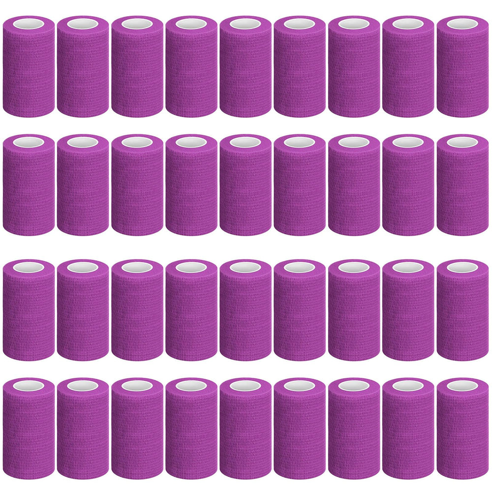 Treela self-adhesive purple bandage front view for secure, breathable wrist support.