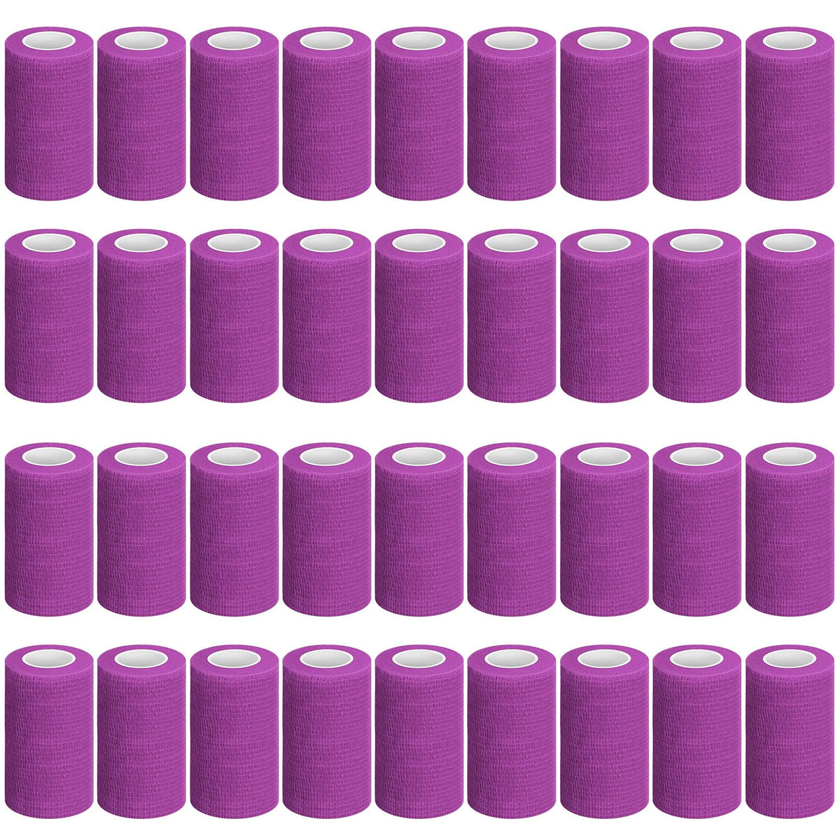 Treela self-adhesive purple bandage front view for secure, breathable wrist support.