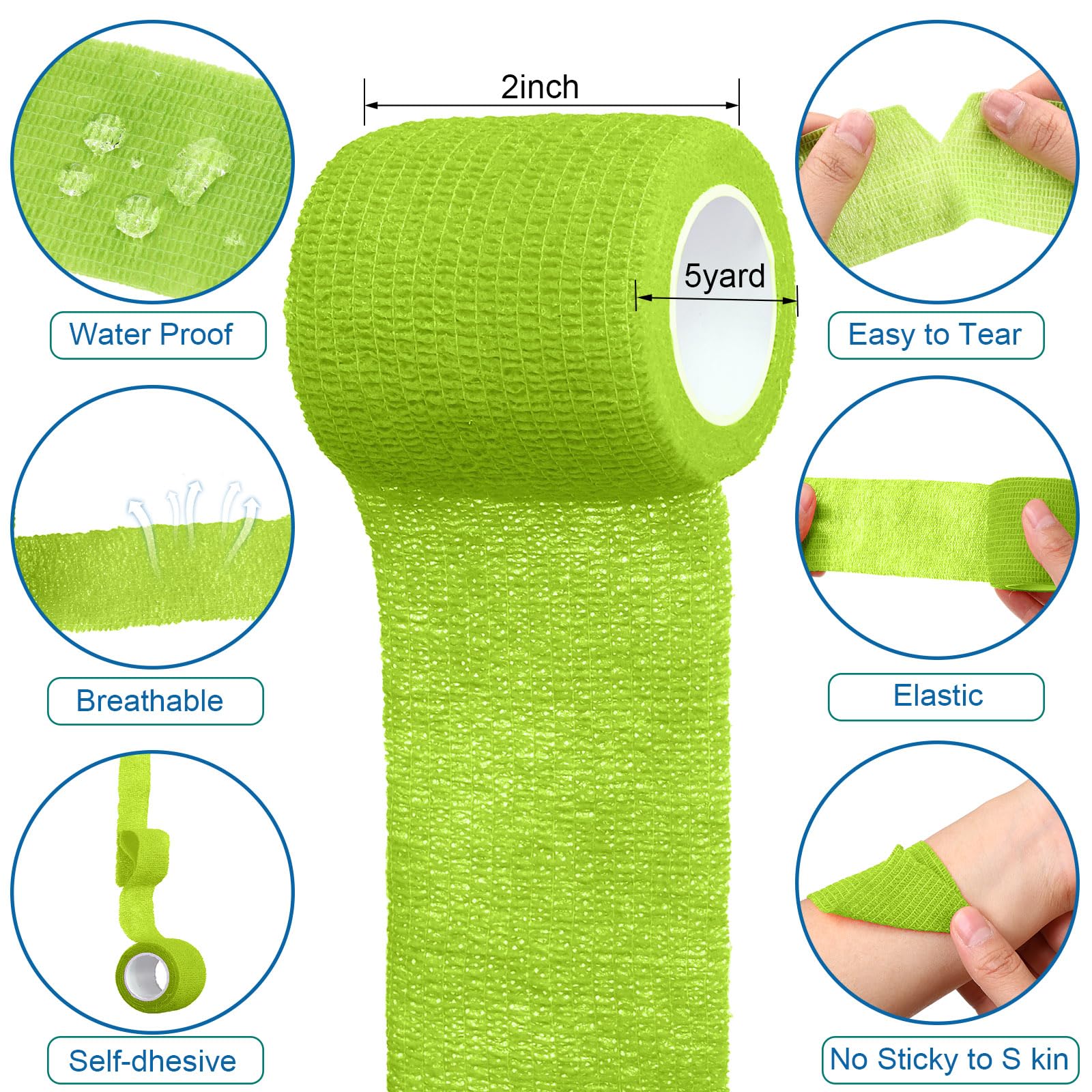 Treela self-adhesive wrap on wrist for support and comfort