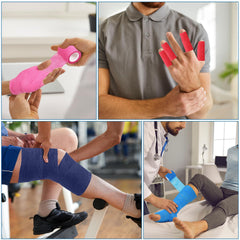Treela travel-size wrap bandage stays secure without clips.