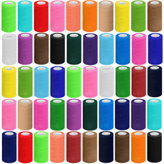 Treela self-adhesive wrap bandage 4in by 5yds in multicolor for secure support.