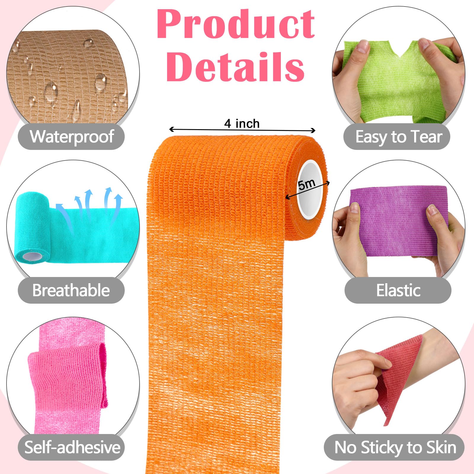 Treela bulk pack of self-adherent tape provides ready replacements during sports.