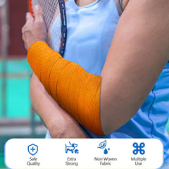 Treela wrap on wrist demonstrates support and flexible fit.