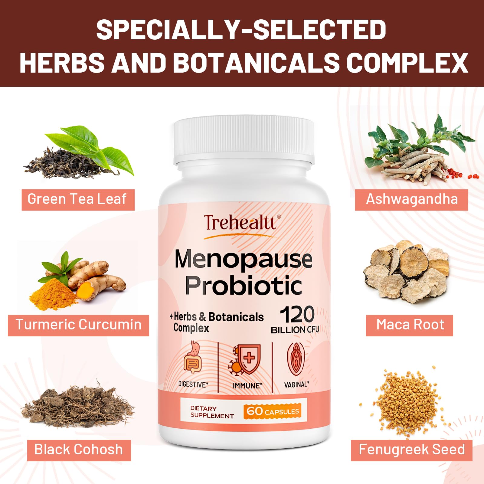 Trehealtt slow-release capsules designed for sustained probiotic activity.