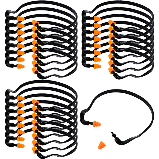 TrelaCo 96pcs banded ear plugs shown for shooting-range use and noise reduction.