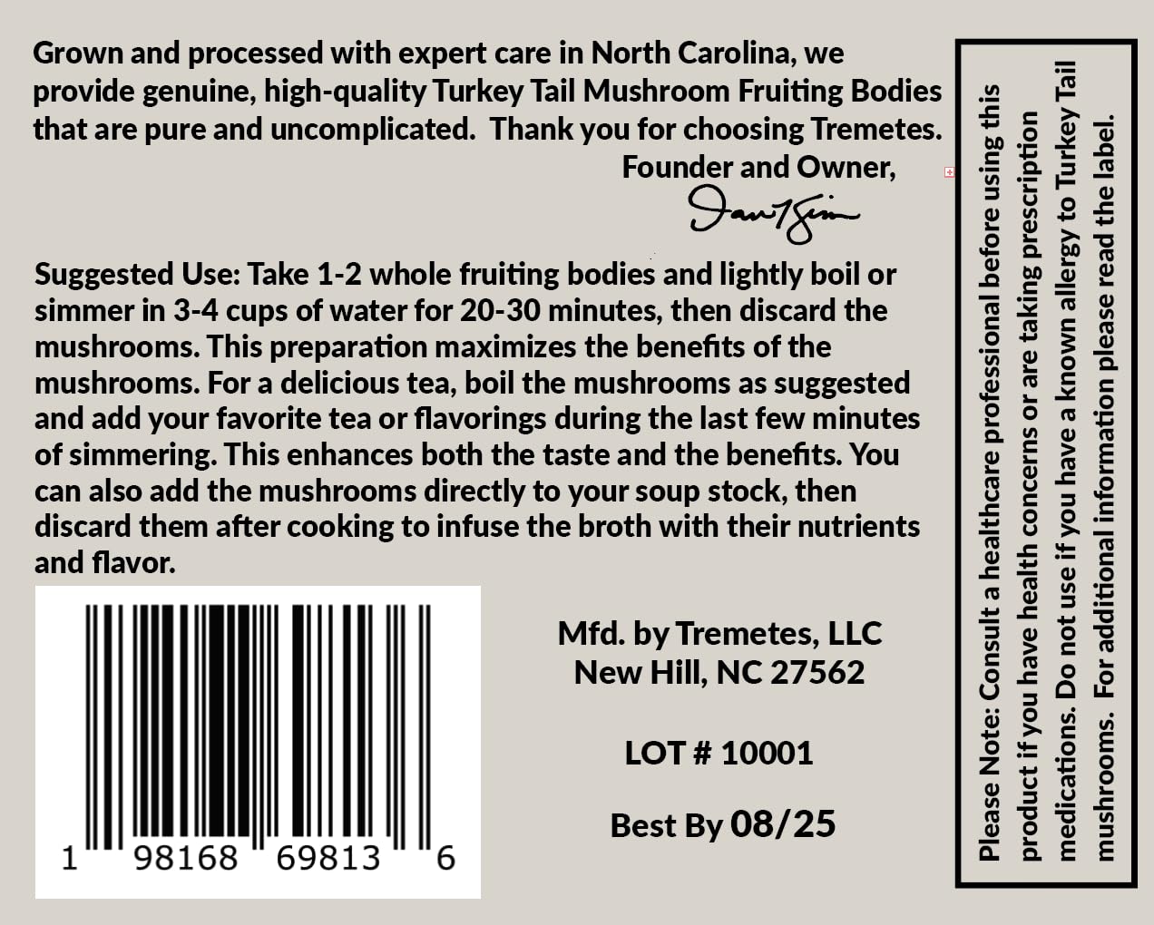 Daily adaptogenic tea option with Tremetes Turkey Tail