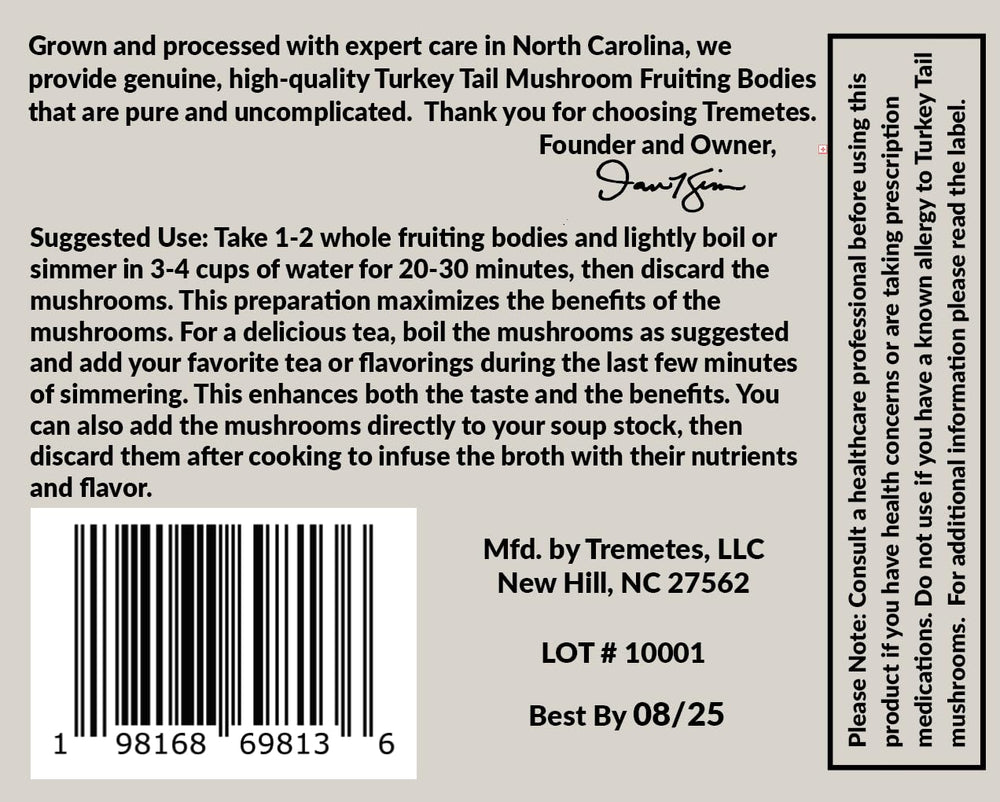 Daily adaptogenic tea option with Tremetes Turkey Tail