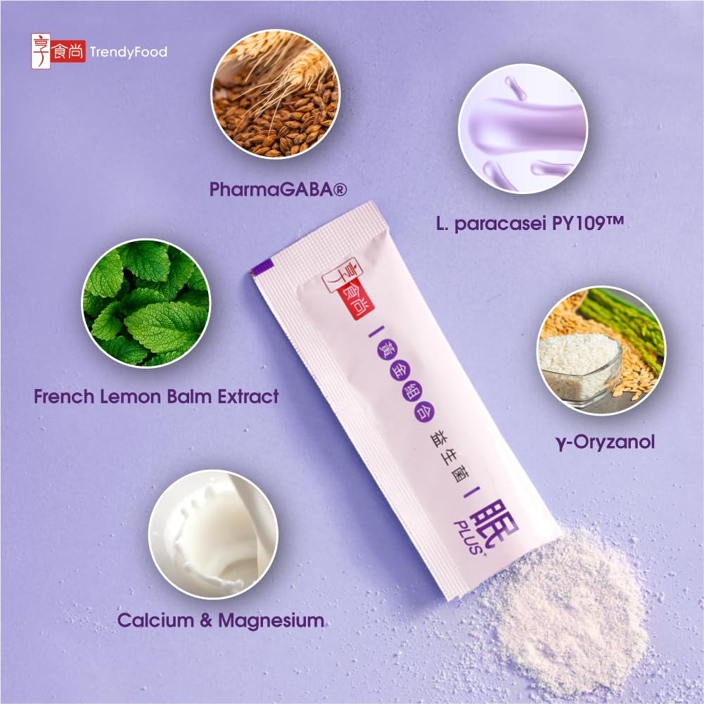 TrendyFood SleepPLUS with GABA PY109 supports a calmer evening.