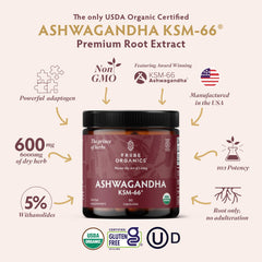 TRIBE ORGANICS Ashwagandha KSM-66 capsules closeup for easy daily energy support