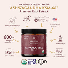 TRIBE ORGANICS KSM-66 capsules offering convenient energy and stress management