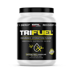 TriFuel Lemon Lime bottle front showcases refreshing hydration for workouts.