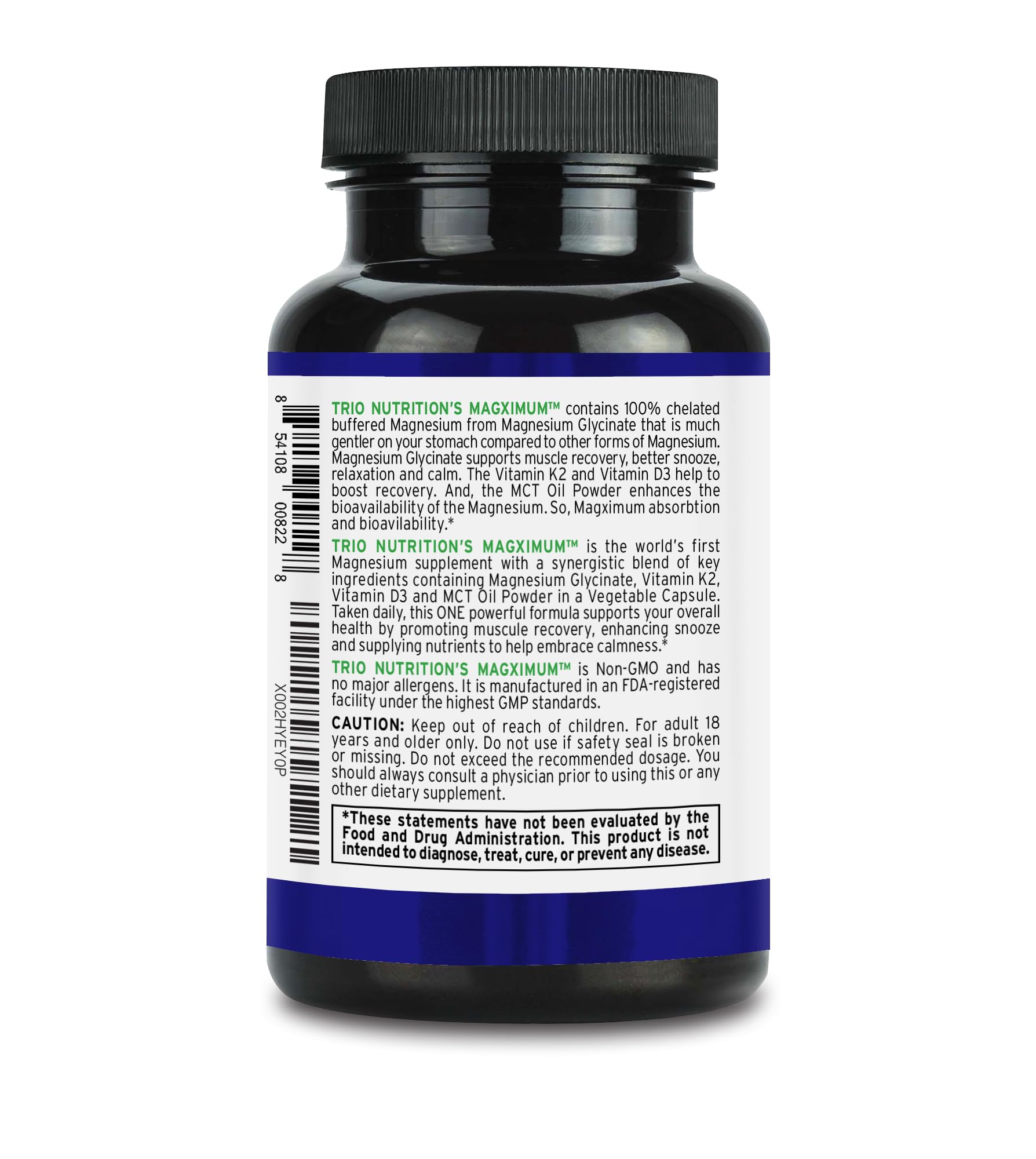 Trio Nutrition MagXimum daily-use setup image suggests a simple routine for wellness.