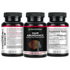 TRIO NUTRITION Hair Abundance glossy-hair visualization hinting at shinier, fuller strands.