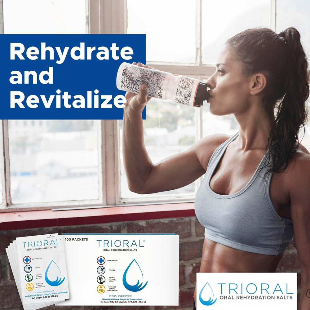 TRIORAL travel packets on the go for gym and commute.