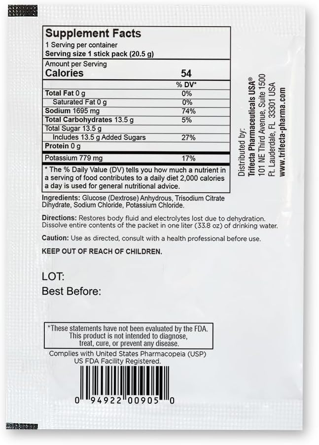 TRIORAL unflavored formula shown without additives for everyday hydration.