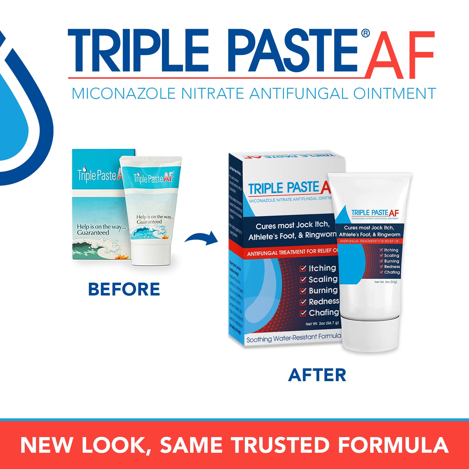 Two-tube pack of Triple Paste AF for convenient gym and home use.