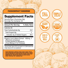 Troomy Lions Mane focus gummies natural ingredients highlight.