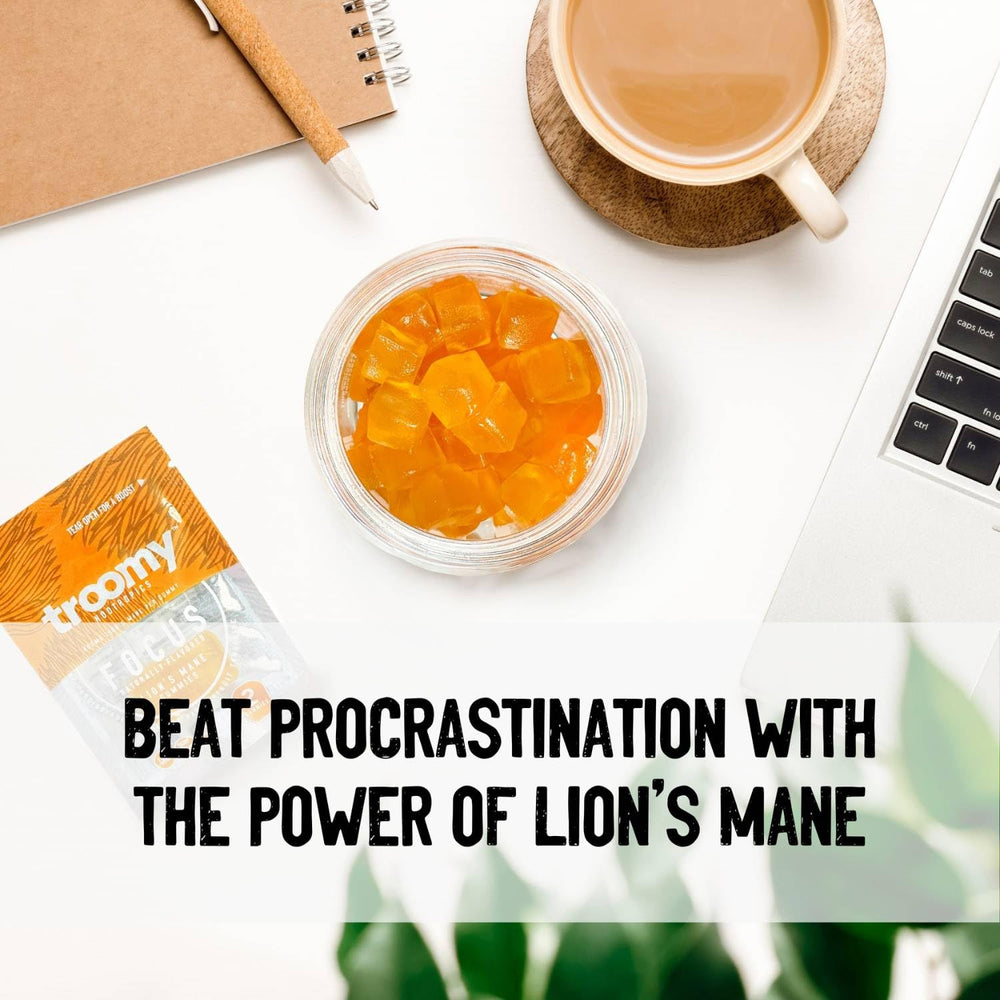 Troomy Lions Mane gummies gelatin-free and vegetarian-friendly in profile.