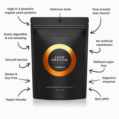 Tropeaka Lean Protein Chocolate being poured into a shaker for easy mix and dairy-free nutrition.